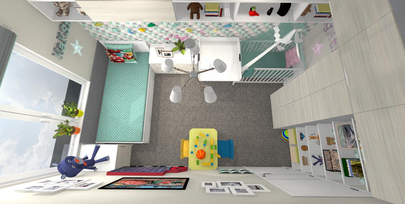 pokój chłopca i dziewczynki